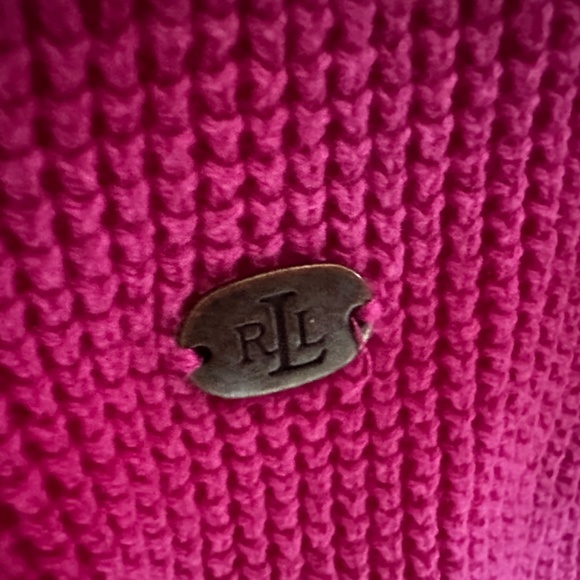 Ralph Lauren Luxury Hoodie Womens M Fuchsia 100% Cotton - Picture 9 of 10